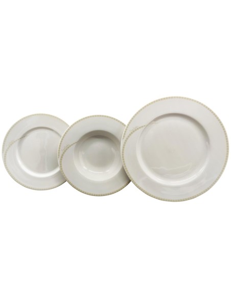 PIERRE CARDIN SERVIZIO PIATTI 27 PEZZI - MAIANA IVORY