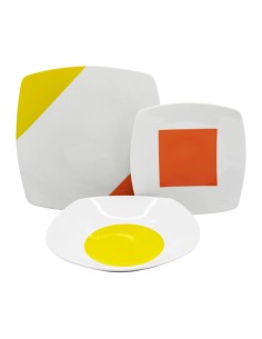 TENDENZE SERVIZIO PIATTI 35 PEZZI - GEOMETRIA