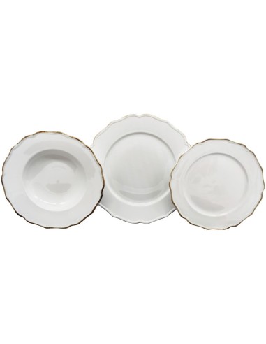 WEISSESTAL SERVIZIO PIATTI 48 PEZZI - RIVER METAL