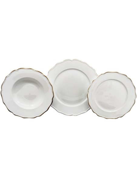 WEISSESTAL SERVIZIO PIATTI 48 PEZZI - RIVER METAL