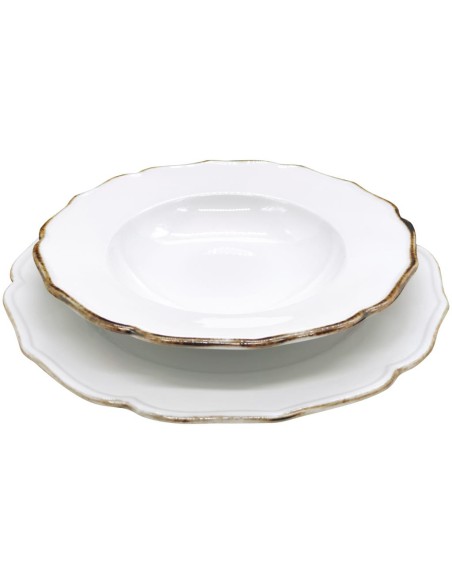 WEISSESTAL SERVIZIO PIATTI 48 PEZZI - RIVER METAL