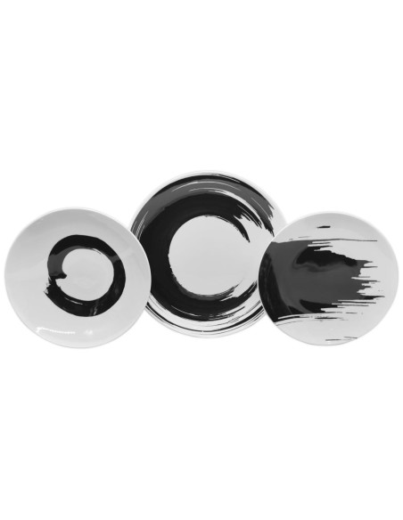 WEISSESTAL SERVIZIO PIATTI 24 PEZZI - ZERO BLACK