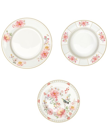 EASY LIFE SERVIZIO TAVOLA 63 PEZZI - A DAY IN THE GARDEN