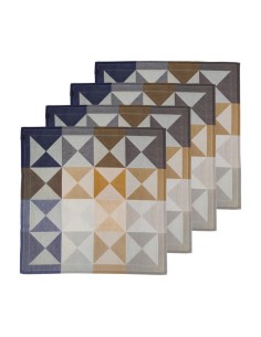 LE JACQUARD FRANCAIS SET 4 TOVAGLIOLI IN FIANDRA - ORIGAMI