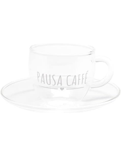 NUVOLE DI STOFFA SET 2 TAZZE CON PIATTINO 100 ML - PAUSA...