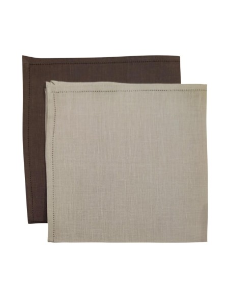 G&G PICCIONE TOVAGLIA 12 POSTI IN LINO CON TOVAGLIOLI - TAORMINA