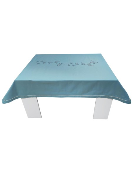 G&G PICCIONE TOVAGLIA RETTANGOLARE RICAMATA CON TOVAGLIOLI - FARFALLE