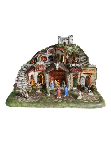SBORDONE VILLAGGIO NATIVITA' CON LED IN RESINA...