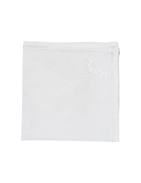 CENTRO DEL RICAMO TOVAGLIA 12 POSTI IN LINO CON TOVAGLIOLI