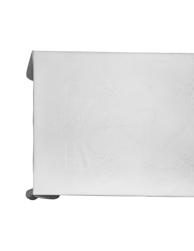 CENTRO DEL RICAMO TOVAGLIA 12 POSTI IN LINO CON...