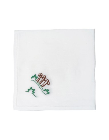 CENTRO DEL RICAMO TOVAGLIA 12 POSTI IN LINO CON...