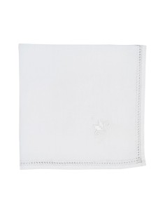 CENTRO DEL RICAMO TOVAGLIA 12 POSTI IN LINO CON TOVAGLIOLI 2