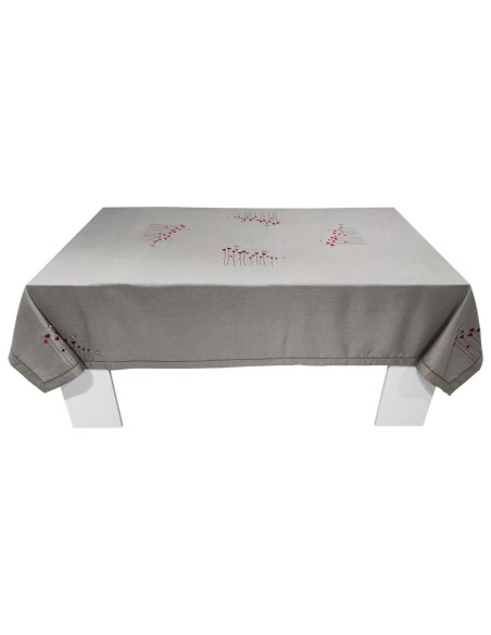 CENTRO DEL RICAMO TOVAGLIA RETTANGOLARE 8 POSTI CON TOVAGLIOLI