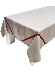 CESARE PACIOTTI TOVAGLIA 12 POSTI IN LINO CON TOVAGLIOLI...