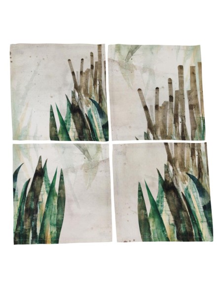 NAPKING TOVAGLIA RETTANGOLARE 12 POSTI IN LINO E TOVAGLIOLI - BAMBOO