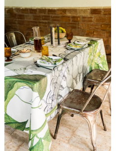 NAPKING TOVAGLIA QUADRATA 8 POSTI IN LINO E TOVAGLIOLI -...