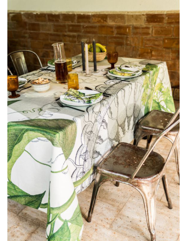 NAPKING TOVAGLIA QUADRATA 8 POSTI IN LINO E...