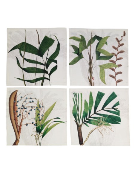 NAPKING TOVAGLIA QUADRATA 8 POSTI IN LINO E TOVAGLIOLI - PALMIER