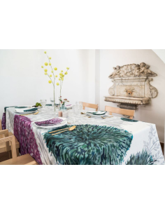 NAPKING TOVAGLIA QUADRATA 8 POSTI IN LINO E TOVAGLIOLI -...