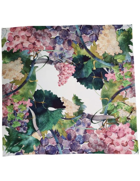 NAPKING TOVAGLIA QUADRATA 8 POSTI IN LINO E TOVAGLIOLI - GRAPES