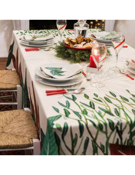 NAPKING TOVAGLIA NATALIZIA STAMPATA IN LINO - FELIX