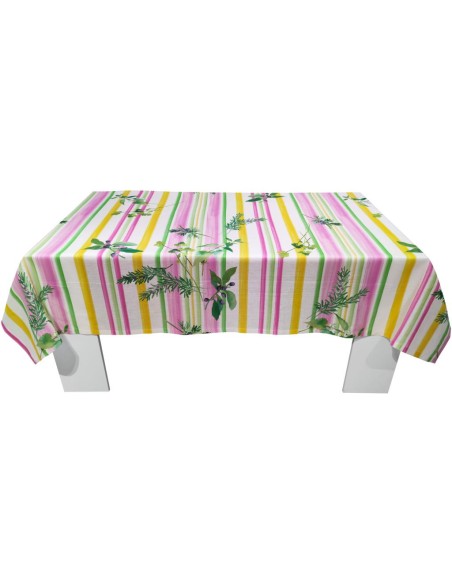 TESSITURA RANDI TOVAGLIA RETTANGOLARE 8 POSTI CON TOVAGLIOLI - BISTROT