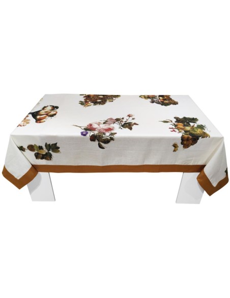 TESSITURA RANDI TOVAGLIA RETTANGOLARE 8 POSTI CON TOVAGLIOLI - CARAVAGGIO