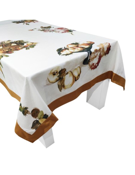 TESSITURA RANDI TOVAGLIA RETTANGOLARE 8 POSTI CON TOVAGLIOLI - CARAVAGGIO