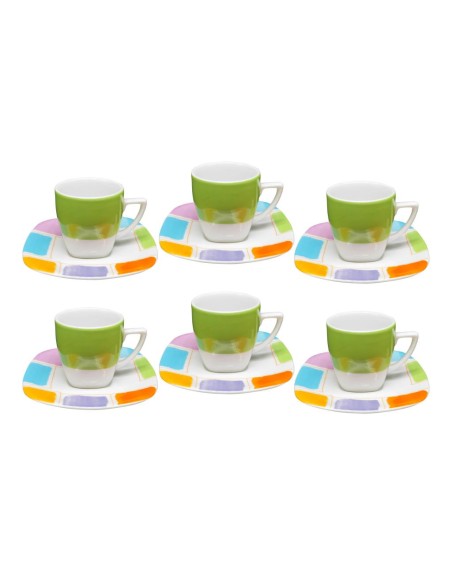 TOGNANA SET 6 TAZZE CAFFE 100 ML - TECHNO CARNIVAL