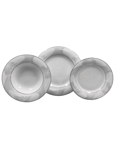 TENDENZE SERVIZIO PIATTI 55 PEZZI - AMY PLATINO