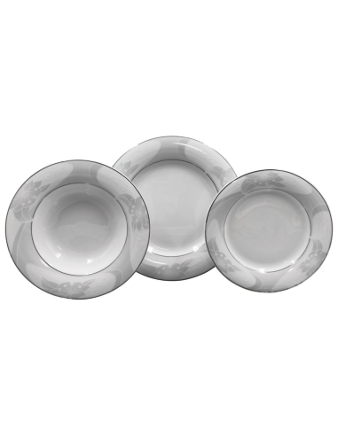 TENDENZE SERVIZIO PIATTI 55 PEZZI - AMY PLATINO