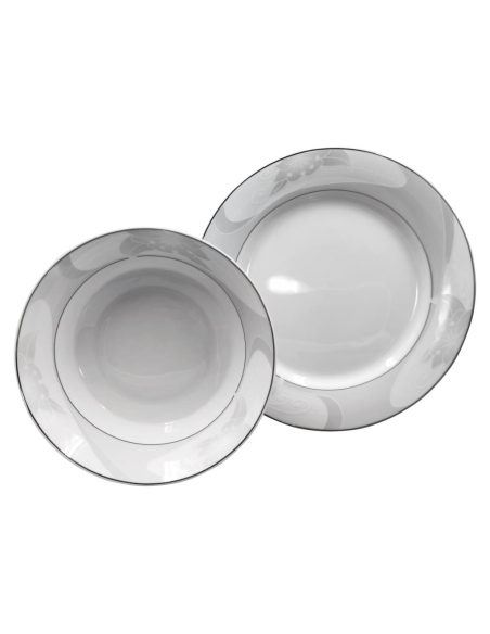 TENDENZE SERVIZIO PIATTI 55 PEZZI - AMY PLATINO