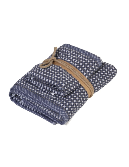 FAZZINI SET 2 ASCIUGAMANI IN SPUGNA 100% COTONE - SQUARE