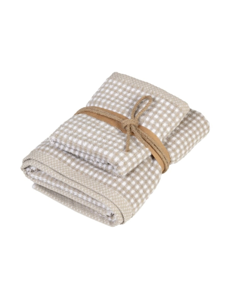 FAZZINI SET 2 ASCIUGAMANI IN SPUGNA 100% COTONE - SQUARE