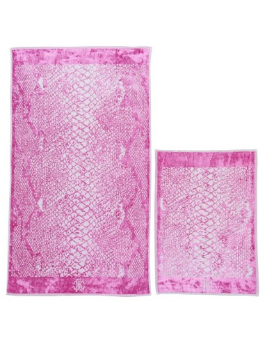ROBERTO CAVALLI SET 2 ASCIUGAMANI IN SPUGNA DI...