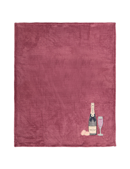 MARYPLAID COPERTA PLAID 150 X 180 CM - BOTTIGLIA VINO