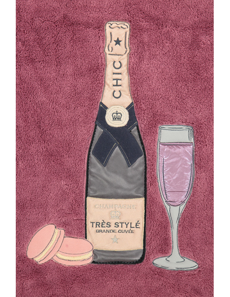 MARYPLAID COPERTA PLAID 150 X 180 CM - BOTTIGLIA VINO