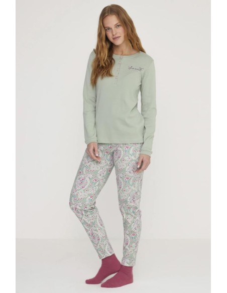 NOIDINOTTE PIGIAMA DONNA MANICA LUNGA E PANTALONE LUNGO - SOFTY