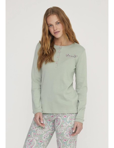 NOIDINOTTE PIGIAMA DONNA MANICA LUNGA E PANTALONE LUNGO - SOFTY