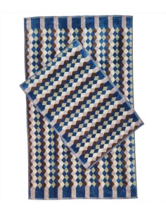 CARRARA SET 2 ASCIUGAMANI IN SPUGNA DI COTONE - BROOKLYN