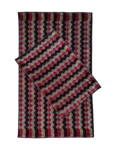 CARRARA SET 2 ASCIUGAMANI IN SPUGNA DI COTONE -...