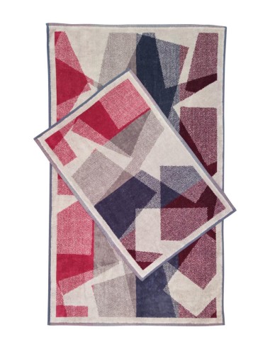 CARRARA SET 2 ASCIUGAMANI IN SPUGNA DI COTONE -...