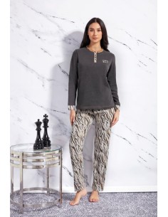 QBO PIGIAMA DONNA SERAFINO MANICA LUNGA E PANTALONE LUNGO