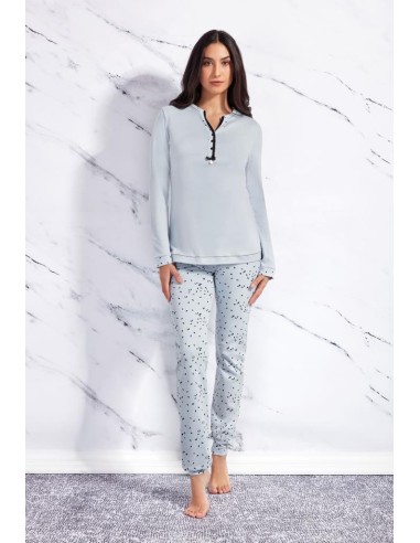 QBO PIGIAMA DONNA SERAFINO MANICA LUNGA E...