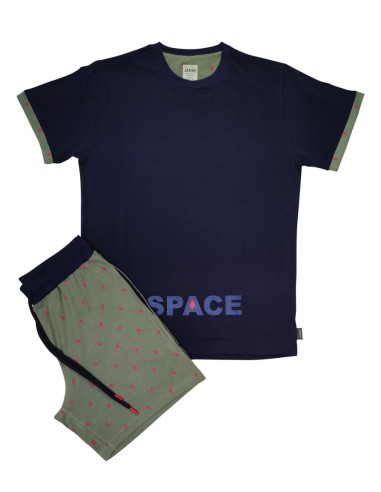 JAMAS PIGIAMA UOMO GIROCOLLO MEZZA MANICA E...