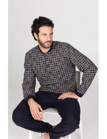 JULIPET PIGIAMA UOMO SERAFINO MANICA LUNGA E PANTALONE LUNGO - ALLEGHE