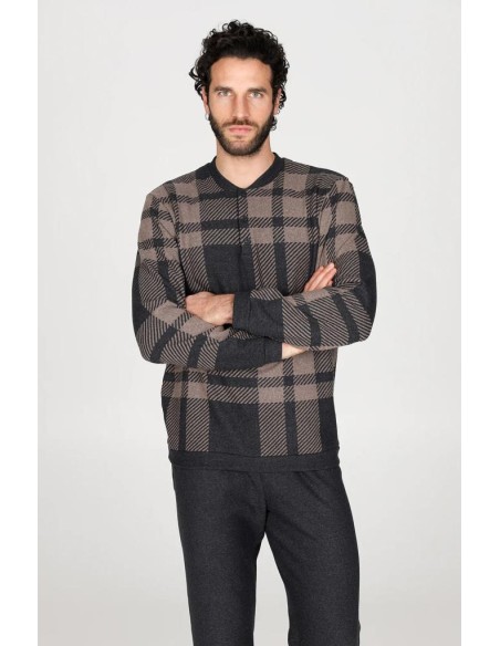 JULIPET PIGIAMA UOMO SERAFINO MANICA LUNGA E PANTALONE LUNGO - ALMERIA