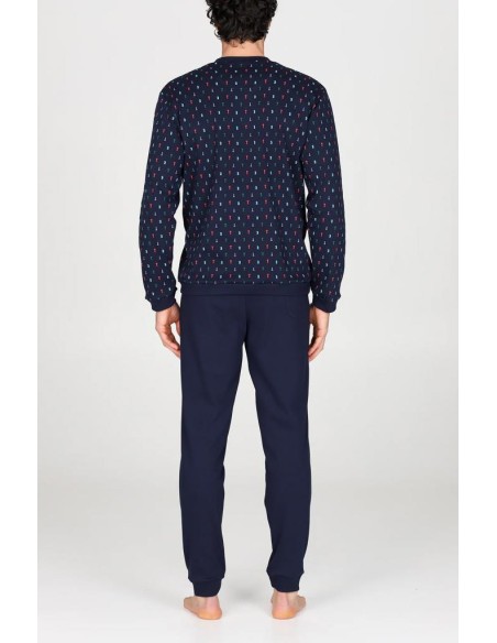 JULIPET PIGIAMA UOMO SERAFINO MANICA LUNGA E PANTALONE LUNGO - ALBA