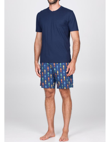 JULIPET PIGIAMA UOMO GIROCOLLO MEZZA MANICA -...