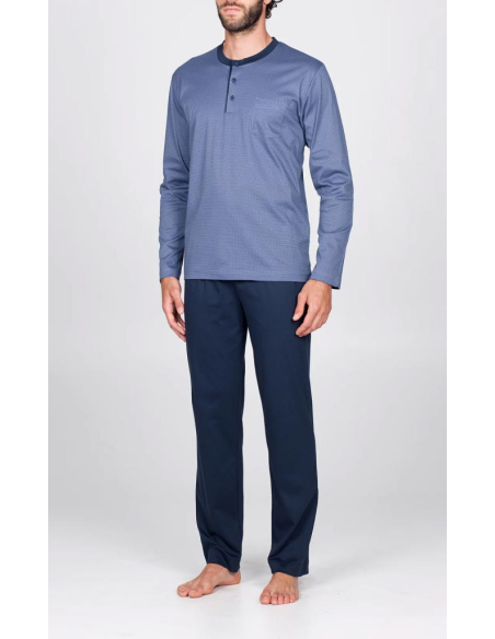 JULIPET PIGIAMA UOMO SERAFINO MANICA LUNGA E PANTALONE LUNGO - FIORANO